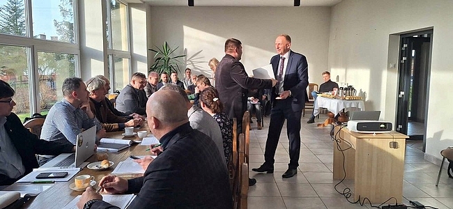 Wręczanie nominacji Panu Karolowi Przygockiemu.